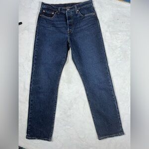 Levi's 501 Men’s Classic Straight Leg Fly Button Jeans Size- W29 L30 Dark Wash